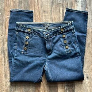 Talbots ladies leggings with military style buttons size 10